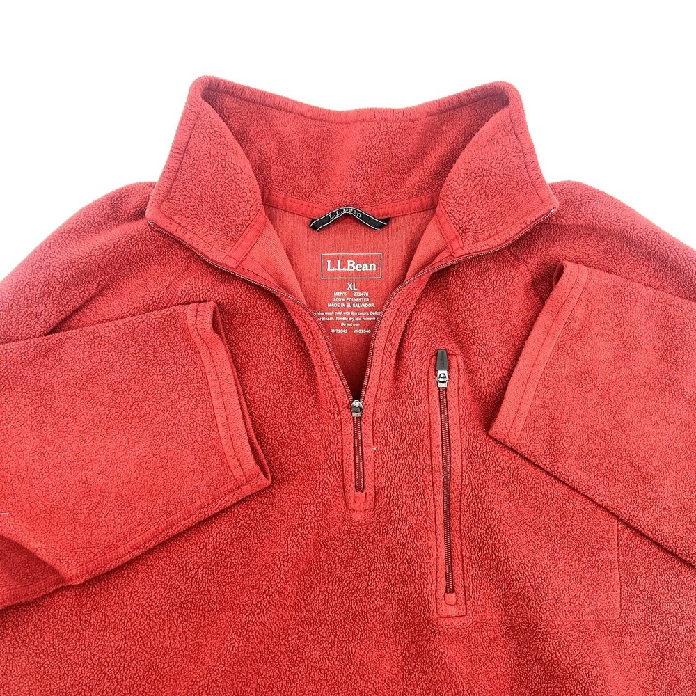 L.L. Bean Men's XL Quarter‎ Zip Fleece Pullover Outdoor Hiking Cozy Sweater